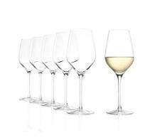 Stölzle Lausitz Exquisit Royal Weißweingläser, 420 ml, 6er Set, spülmaschinenfest: Hochwertige Weißweinkelche aus bruchsicherem Kristallglas, elegant und erlesen