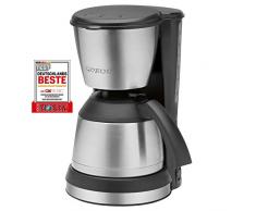Clatronic KA 3563 Kaffeemaschine, für 8-10 Tassen Kaffee (ca. 1,2 Liter), 800 Watt, inkl. hochwertigen Edelstahlapplikationen, Nachtropfsicherung