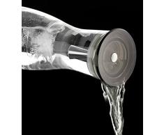Bohemia Cristal 093 006 106 SIMAX Karaffe ca. 1250 ml aus hitzebeständigem Borosilikatglas mit praktischem Ausgießer aus Kunststoff smoke Viva
