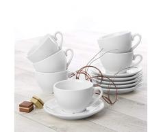 Holst Porzellan CL 004 FA10 Cappuccino-Set Classico 0,20 l mit UTA 114, 6 Einheiten, Porzellan