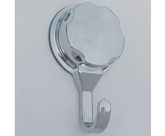 CVERY Haken Küchenschienen Saugnapf Abnehmbarer Organizer Badezimmer Vakuum Wandmontage Wiederverwendbares Handtuch verchromt