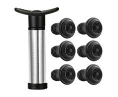 GuDoQi Weinpumpe mit 6 Stopfen Vacuum Weinverschluss Schwarz