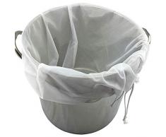 Eurobuy Brühbeutel Großer Wiederverwendbarer Feinmaschiger Beutel Mikron-Mesh-Kordelzug-Siebbeutel für Obst Apfelwein Apfel-Trauben-Weinpresse Kordelzug-Sieb in Einem Beutel 22 Zoll X 26 Zoll