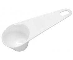 Fackelmann Dosierlöffel, Kaffeedosierlöffel aus Edelstahl, Messlöffel für Kaffee oder Matcha (Farbe: Weiß, Braun - nicht frei wählbar), Menge: 1 Stück