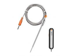 Uzone Grillen Grill Fleisch Fleisch Thermometer Temperatursonde Edelstahlofen Sonde Ersatz Lebensmittel Thermometer Sonde (Orange)