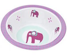 LÄSSIG Schüssel Kinder Baby Kleinkind rutschfest spülmaschinengeeignet Melamin/Bowl Wildlife Elephant