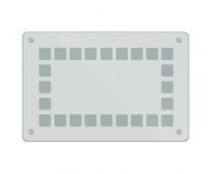 TW24 Glas-Schneideplatte mit Größenauswahl - Schneidebrett - Schneidbrett - Glasbrettchen (groß 40x30cm)