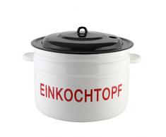 axentia Einkochtopf, Einkocher emailliert, Glühweintopf geeignet für alle Herdarten, Glühweinkocher mit Deckel, Glühweintopf mit einem Fassungsvermögen von ca. 28 Liter, Multitopf mit Öffnung für ein Einkochthermometer