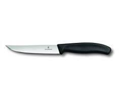 Victorinox Swiss Classic 2er Set Steakmesser Gourmet, 12 cm, Klingenschutz, Edelstahl, Spülmaschinengeeignet, schwarz