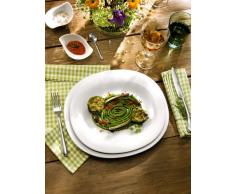 Villeroy & Boch New Cottage Basic ovaler Suppenteller, Premium Porzellan, 24 x 21 cm