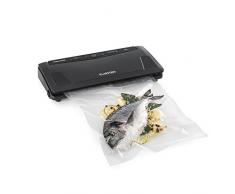 Klarstein FoodLocker Slim - Vakuumierer, Vakuumiergerät, Folienschweißgerät, 130 Watt, 9 Liter/Minute, Lebensmittel, Sous Vide, vollautomatisch, 10 x Beutel inklusive, anthrazit