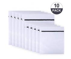 Girlslove talk 10 Stück Wäschenetz Wäschesack, Wäschenetze Wäschebeutel Wäschesack für die Waschmaschine, Wäschetasche Set mit Reißverschluss, für Feinwäsche Unterwäsche Feines und Socken(Schwarz)