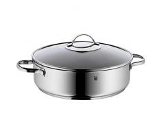 WMF Schmorpfanne 28cm Induktion, Schmortopf mit Deckel 5,0l, Cromargan Edelstahl beschichtet, backofengeeignet, hoher Rand, PFOA frei