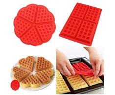 HABI 2 Stil Silikon Waffle Kekse Kochen Küche Backen Werkzeug 2 Stück