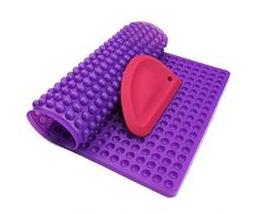 Collory Backmatte und Teigschaber aus Silikon zur Herstellung von Hundekekse und Hundeleckerlies | Katzen Leckerli | 1cm Halbkugel Mulden | Hitzebeständig & Antihaftend | Lebensmittelecht