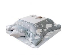 Kotatsu Winter Innen-Warmer Tisch Wohnzimmer Multifunktionales Herd Tisch Massivholz Tatami Tisch Platz Futon Tisch (Color : Gray, Size : 75 * 75cm)