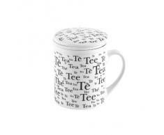 Teebecher m.Sieb+Deckel 10cm