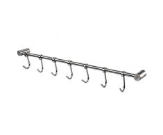 Ctzrzyt KüChenschiene Rack Wand Utensilien H？Ngenden Rack Edelstahl KleiderbüGel Haken für KüChenwerkzeuge Topf Handtuch 7 Schiebehaken