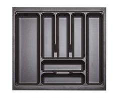 Orga-Box I Besteckeinsatz 519 x 473 lavagrau mit Perlstruktur für Blum Tandembox Antaro/Intivo u. ModernBox im 60er Schrank Besteckkasten Besteckaufbewahrung