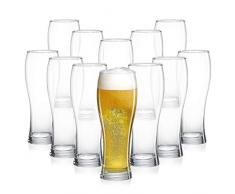 MamboCat 12tlg. Weizenglas Set I Weizenbiergläser 0,5 l Weizengläser Gastronomie & Restaurant I Weißbierglas Bierglas robust & pflegeleicht I hochwertiges Weizen Biergläser Set I hohe Transparenz