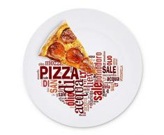 PIZZATELLER Ø 33 cm PORZELLAN Speiseteller Teller Pizza Universalteller Weiß