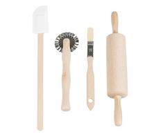 Smart Planet® Backset für Kinder - 4-teilig - backen mit Kindern - Holzset - Küchenhelfer - Backhelfer - Kinderküche - lebensmittelecht