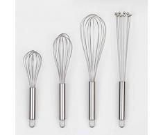 RoyalFay® Schneebesen Ballonschneebesen Kugelschneebesen Rührbesen Handschneebesen Edelstahl 4-teilig