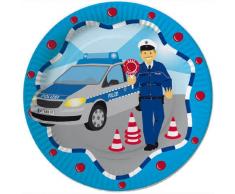 Teller Polizei, 8 Stk, Ø 23 cm