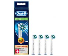 Oral-B CrossAction Aufsteckbürsten, Borsten im 16-Grad Winkel für eine überlegene Reinigung, 3+1 Stück