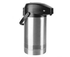 Emsa 637301600 Pump-Isolierkanne, 3 Liter, Edelstahl/Schwarz, President