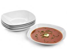 Sänger Suppenteller Bilgola aus Porzellan 6 teilig | Für 6 Personen | EIN modernes Dinnerset für stilbewusste Geniesser