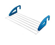 Wäschetrockner hängender Wäscheständer - 3 Meter Trockenlänge - Wäscheleine für Balkon Camping Badewanne Fenster Tür - 60 x 23 cm - Badewannentrockner zum Hängen - robust - platzsparend - verstellbar