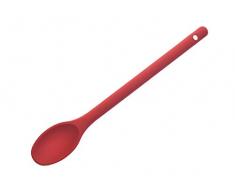 Kochlöffel mit Silikonüberzug, Antihaftbeschichtung, Suppenlöffel, hitzebeständig, kleiner tiefer Löffel, 30 cm rot
