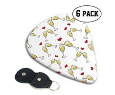 Gitarrenauswahl für elektrische Akustik- oder Bassgitarre, Gitarrist, Champagnerglas lustig