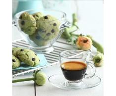 Lav | Espressoservice 12tlg | Espressotassen incl Untertassen | Glas Design