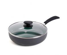 GIBSON Home 92139.02 hummington Umweltfreundlich 3.5-quart Keramik Antihaft-Sauteuse mit Deckel, grün von Gibson
