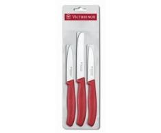 Victorinox Swiss Classic Gemüsemesser-Set, 3-tlg., Gemüsemesser Wellenschliff 8 cm, Gemüsemesser 8 cm, Tomatenmesser 11 cm