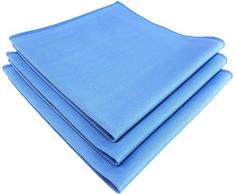 elauelue Fenstertuch 800 - Autoscheiben putzen - Windschutzscheibe richtig reinigen - Scheibentuch - Frontscheiben Reinigung innen - Autoreinigung - Scheibenreiniger Auto Tücher - 3er Set - 33x33 cm