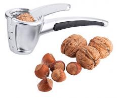 Nussknacker / Wallnussknacker aus Aluguss, Gummieinlage an Grifffläche, Federmechanismus / Länge: 18,5 cm, Ø dia. 4 cm, Tiefe: 6 cm | ERK