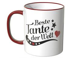 JUNIWORDS Tasse + Mousepad im Set - ideal als Geschenk - Beste Tante der Welt