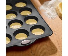 Levivo Muffinbackblech 12er, Silikon Muffin Backform für 12 Muffins oder Cupcakes, Backblech mit Muffinformen in Grau, Cupcake Form 36 x 25 cm