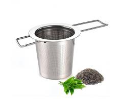 AUSTOR Teesieb Teefilter - Faltbare Tee-Sieb für Loseblatt Grain Tee-Schalen, Tassen und Töpfe