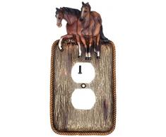 Rainbow Trading RA 4391 Wandteller mit zwei Pferden