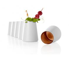 Stölzle Lausitz Becher Power, 380 ml, 6er Set in weiß (matt) und Bronze, universell einsetzbar, für Wasser, Säfte, Wein, spülmaschinenfest, mit organischen Farben besprüht