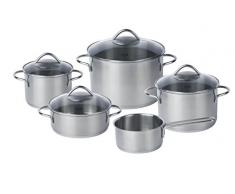 Fissler vienna / Edelstahl-Topfset, 5-teilig, Kochtopf-Set, Töpfe mit Glas-Deckel, Induktion (3 Kochtöpfe, 1 Bratentopf, 1 Stielkasserolle-deckellos)
