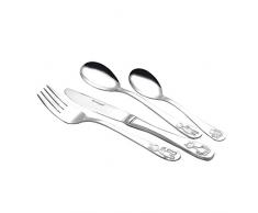 4 tlg. Kinderbesteck Modell Bambino aus Edelstahl 18/0, poliert. Im weißen Karton.