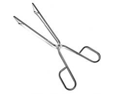 HAC24 XXL Edelstahl Servierzange 30 cm Bratwurstzange Lang Grillzange BBQ Grill Zange Bratzange Kochzange Grillgutwender