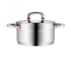 WMF Premium One Kochtopf, hoch 20cm, Metalldeckel mit Dampföffnung Fleischtopf 3,3l, Cromargan Edelstahl poliert, Innenskalierung, Topf Induktion, unbeschichtet
