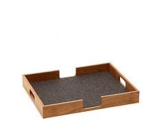 Hey Sign Tablett Tray rechteckig mit Filzauflage 47 x 37 x 6 cm in vielen Farben, Farbe:47 - Pepper