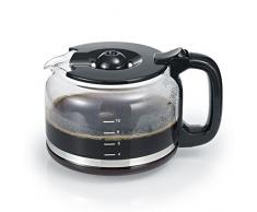 SEVERIN Kaffeeautomat mit Mahlwerk und Glaskanne, Für Kaffeebohnen und Filterkaffee, Timerfunktion, Automatische Abschaltung, bis zu 10 Tassen, KA 4810, Edelstahl/Schwarz